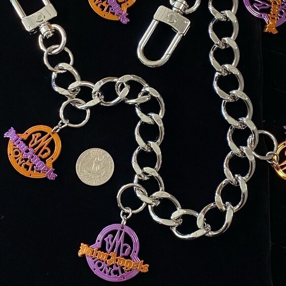 Limited Edition RARE Moncler x Palm Angels Silver Logo Chain Belt / Necklace - Picture 8 of 16
